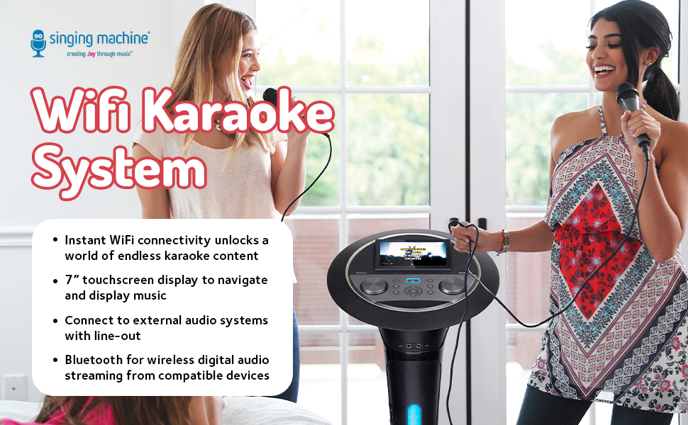 Lights Stand Sing Mini Addult Player Disco Mike Kareokee Lyrics Cordless Gadgets Control Remote USA