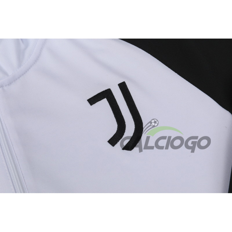 Tuta Calcio Juventus Felpa Zips Bianco 2023-2024