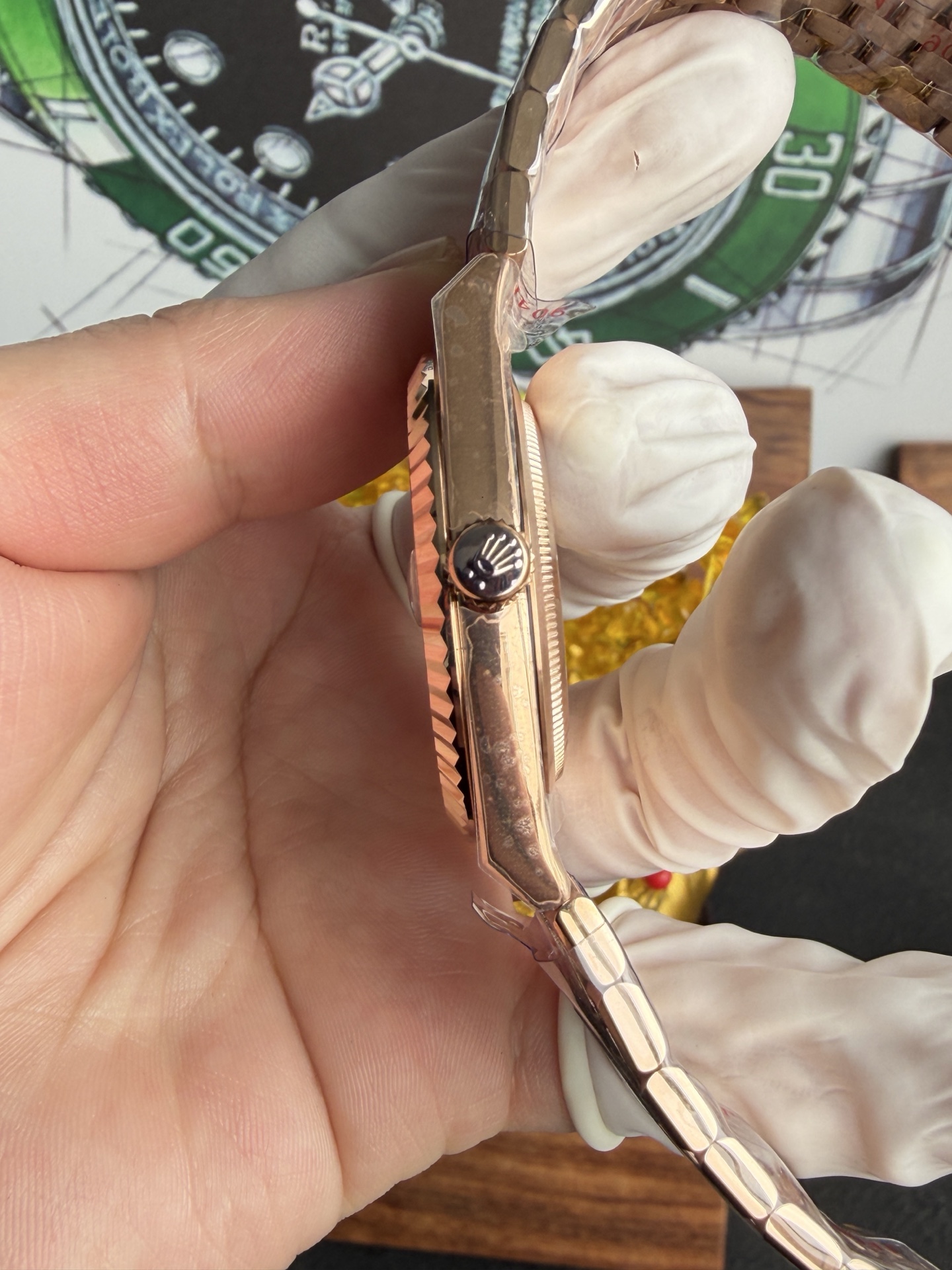 GYL Rolex Land-Dweller 127335-0001 Rose Gold White Honeycomb-motif Dial Best Replica BPF 40mm-GYL-GaiYalun