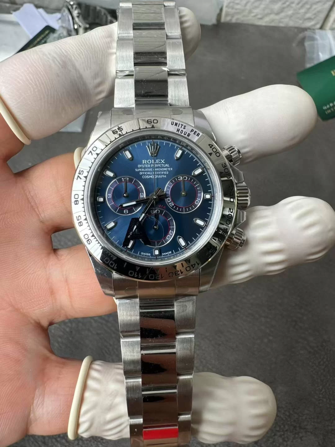 GYL Rolex Cosmograph Daytona White Gold Blue Dial (116509) 11 Super Clone – DD4130 Movement-GYL-GaiYalun