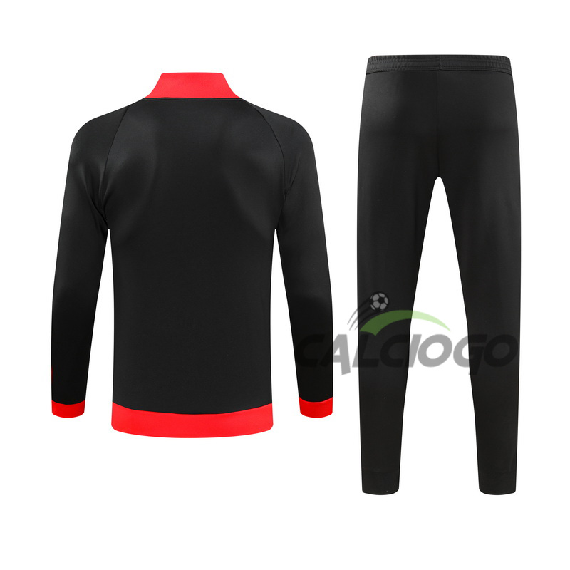 Tuta AC Milan Felpa Zips Nero 2023-2024