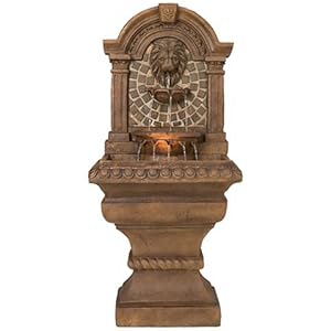 Royal Lions-Head 51" High Floor Fountain