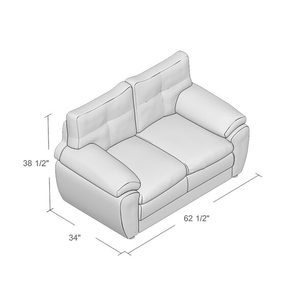 Kenn 62.5'' Pillow Top Arm Loveseat