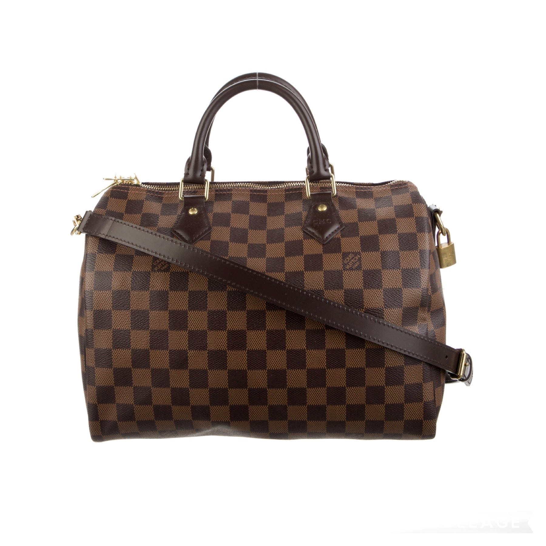 Louis Vuitton Damier Ebene Speedy 30 Bandouliere