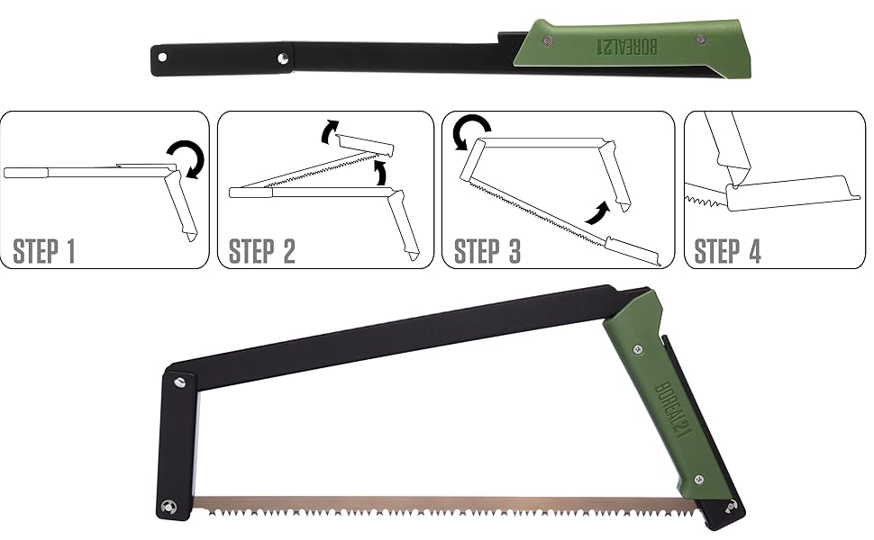 folding saw opens in seconds