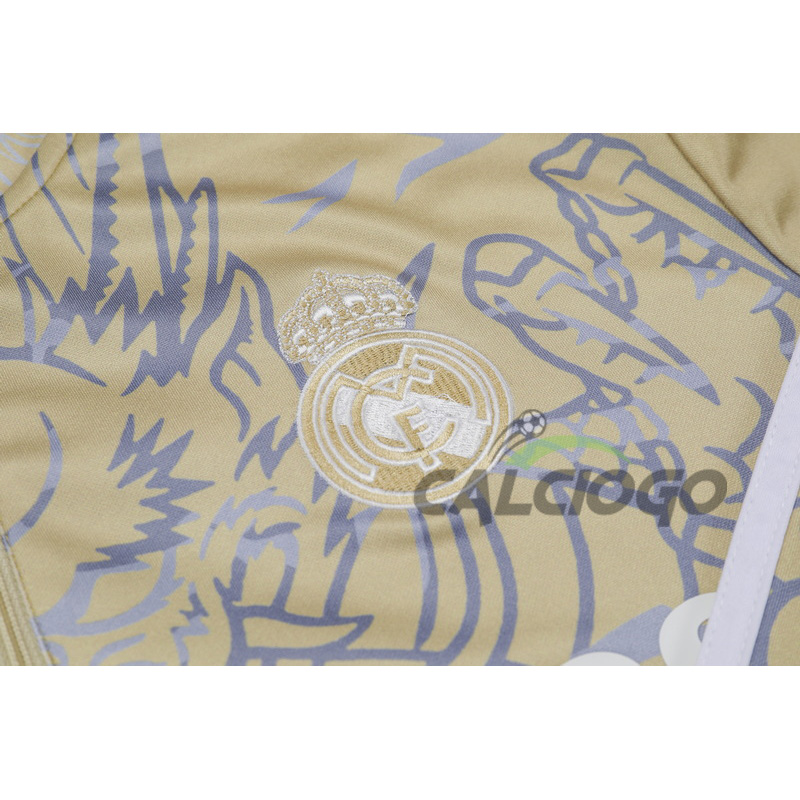 Tuta Real Madrid Felpa Zips Giallo 2023-2024