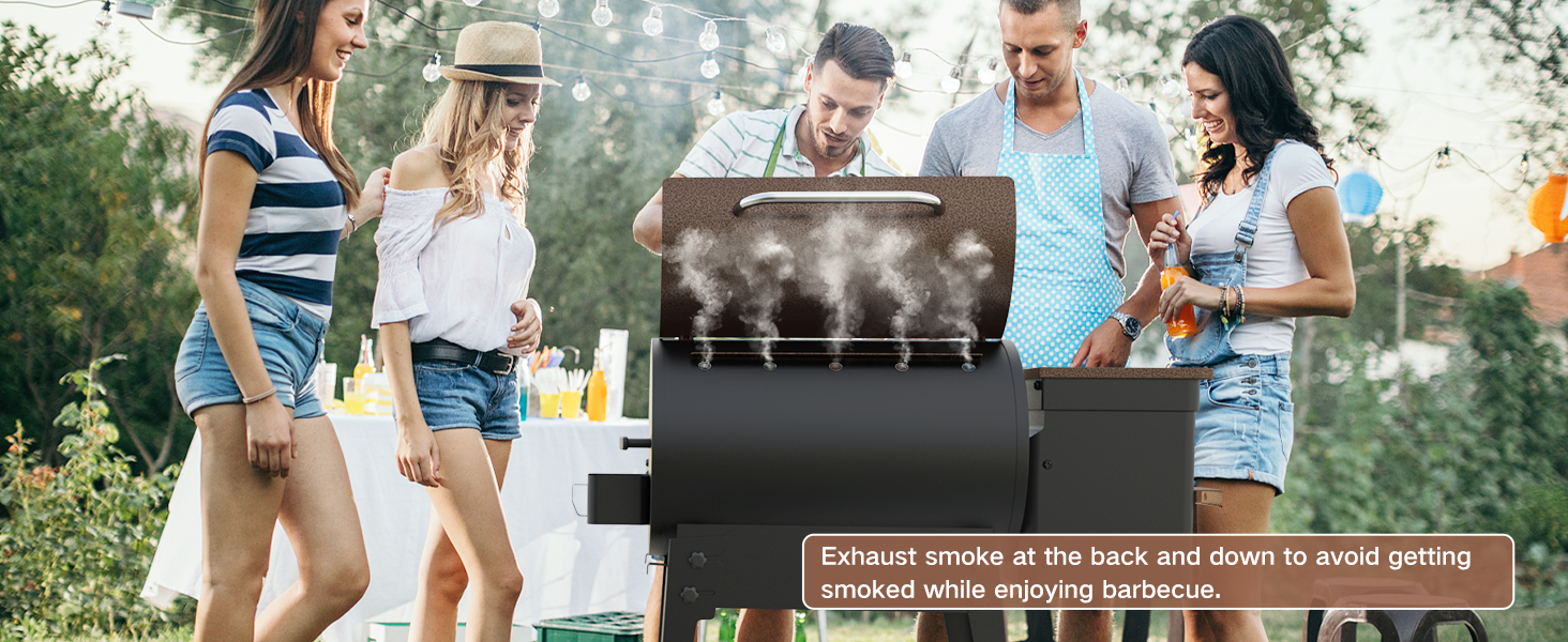 KingChii wood pellet grill smoker