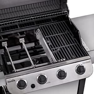 stainless,steel,burners,cook,top,cooktop,cast,iron,grate,side,burner,gas,grill,side,shelves,temp