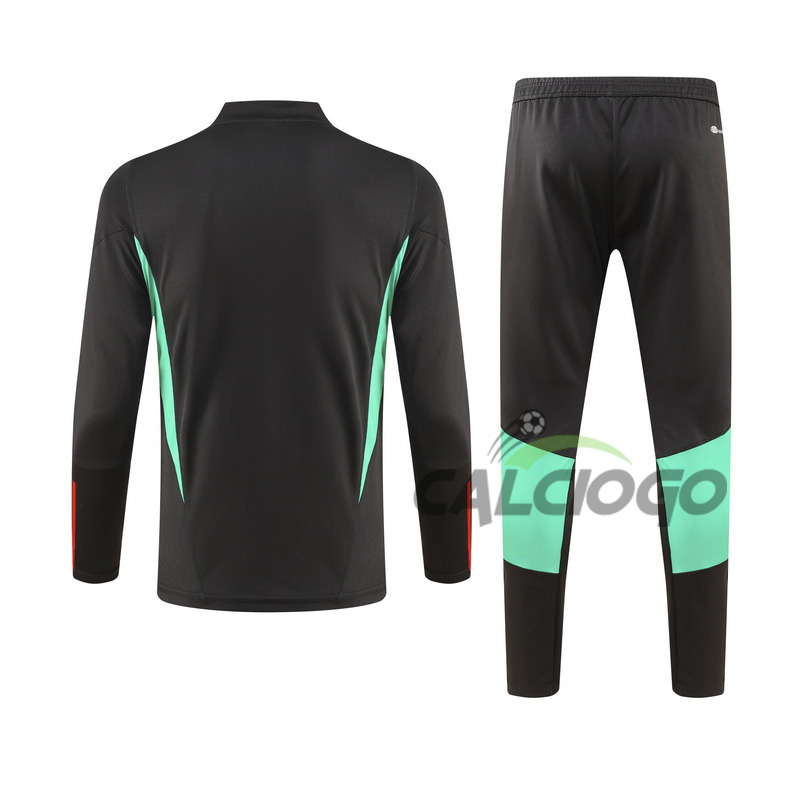 Tuta Manchester United Felpa Zips Nero 2023-2024