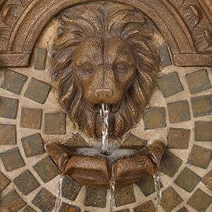 Royal Lions-Head 51" High Floor Fountain