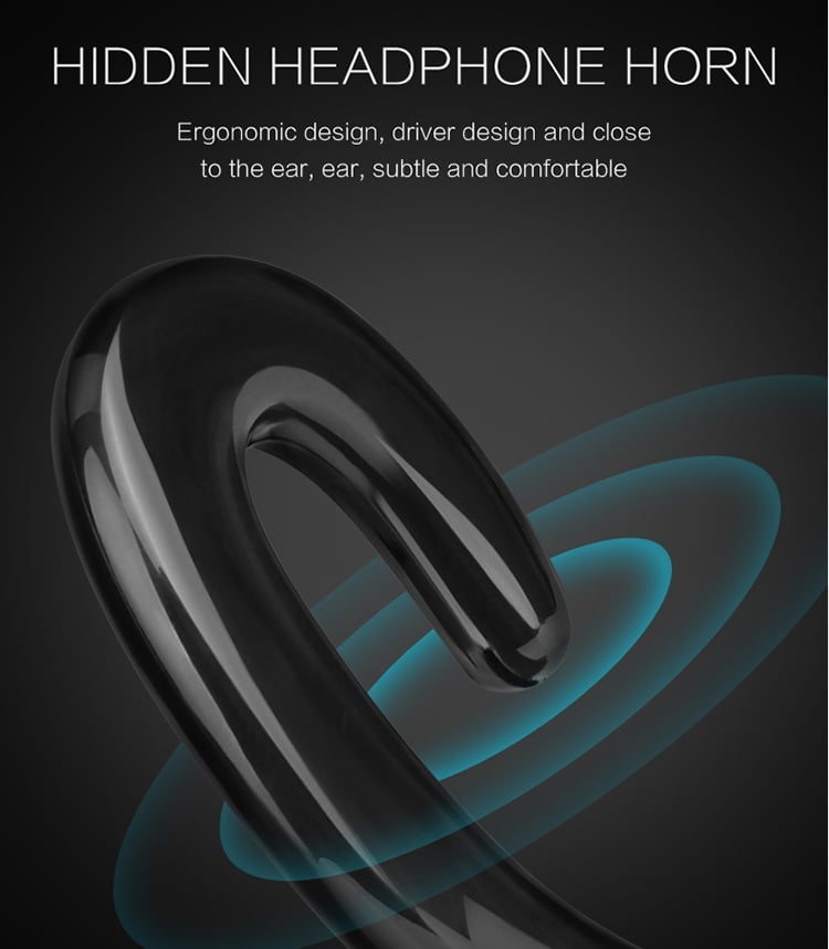 K8 Bone Conduction Earhook Wireless Bluetooth Earphone Noise Cancelling Stereo Headphone with Mic