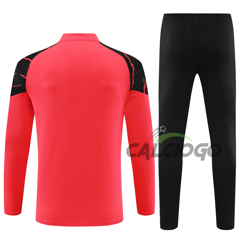 Tuta Manchester City Felpa Zips Rosso 2023-2024