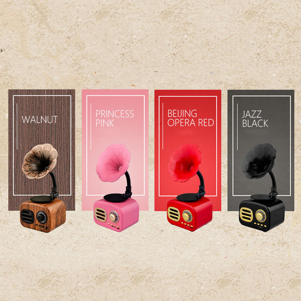 Hordozható Bluetooth Hangszóró – Retro Gramofon Dizájn