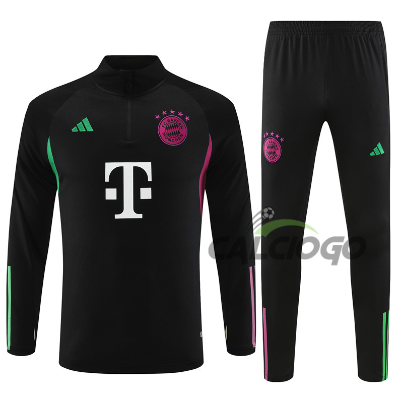 Tuta Calcio Bayern Monaco Felpa Nero 2023-2024