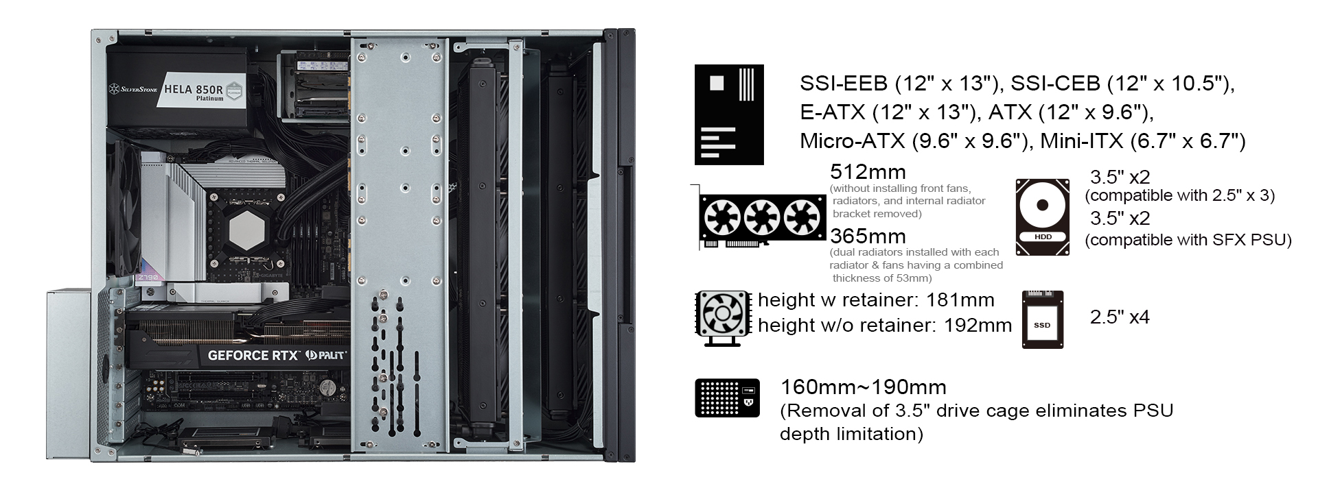 SilverStone RM52 5U rackmount server chassis