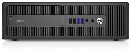  Front view of the EliteDesk 800 G2 PC in horizontal orientation  