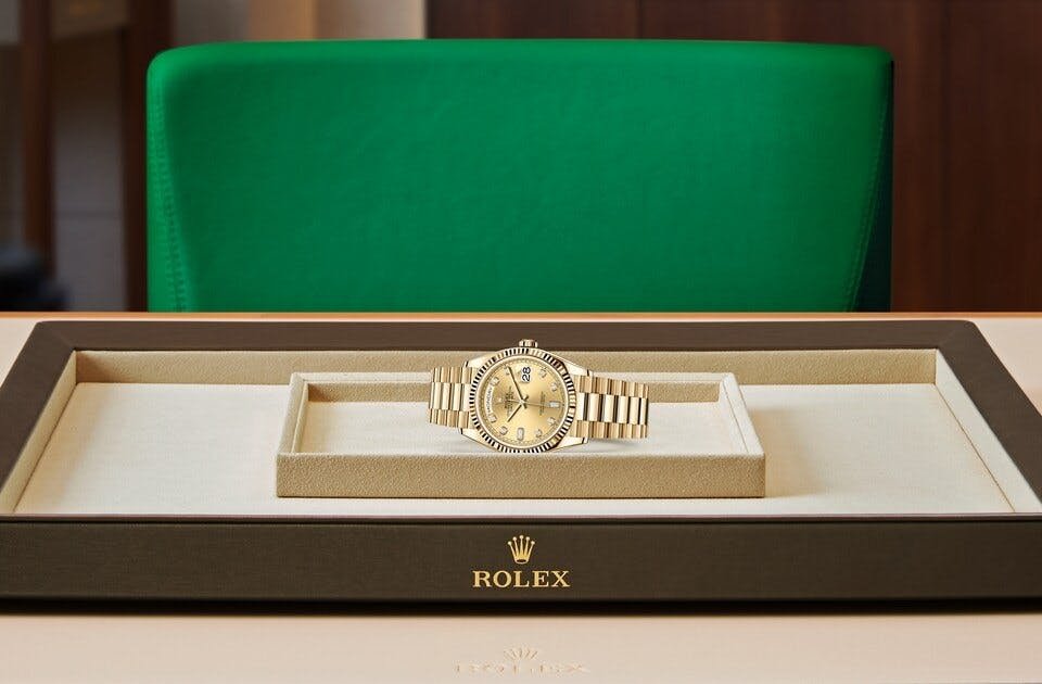 Rolex Day-Date in Gold, m128238-0008 | Lee Michaels Fine Jewelry