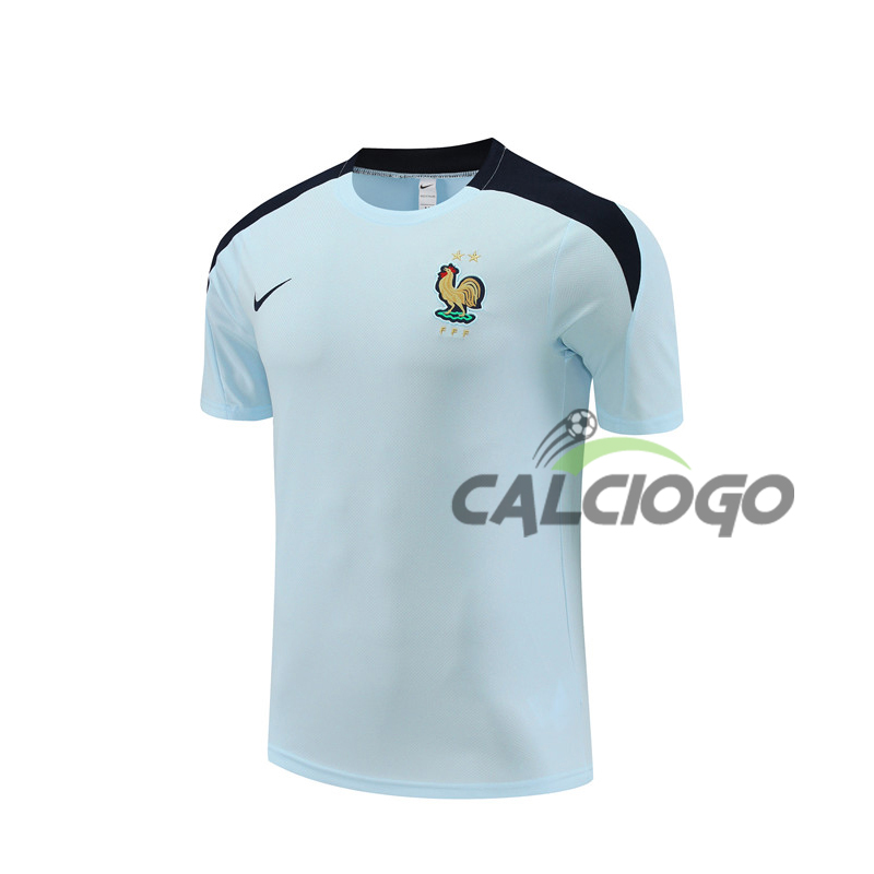 Maglia France Azzurro Manica Corta 2024-2025