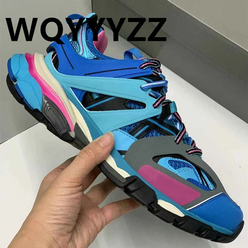 Designer Sneakers Lace Up Round Toe Fashion Women Shoes Unisex Couple Sport Shoes Size 35-45 Men Shoes Luxury Brand Mules 2023
