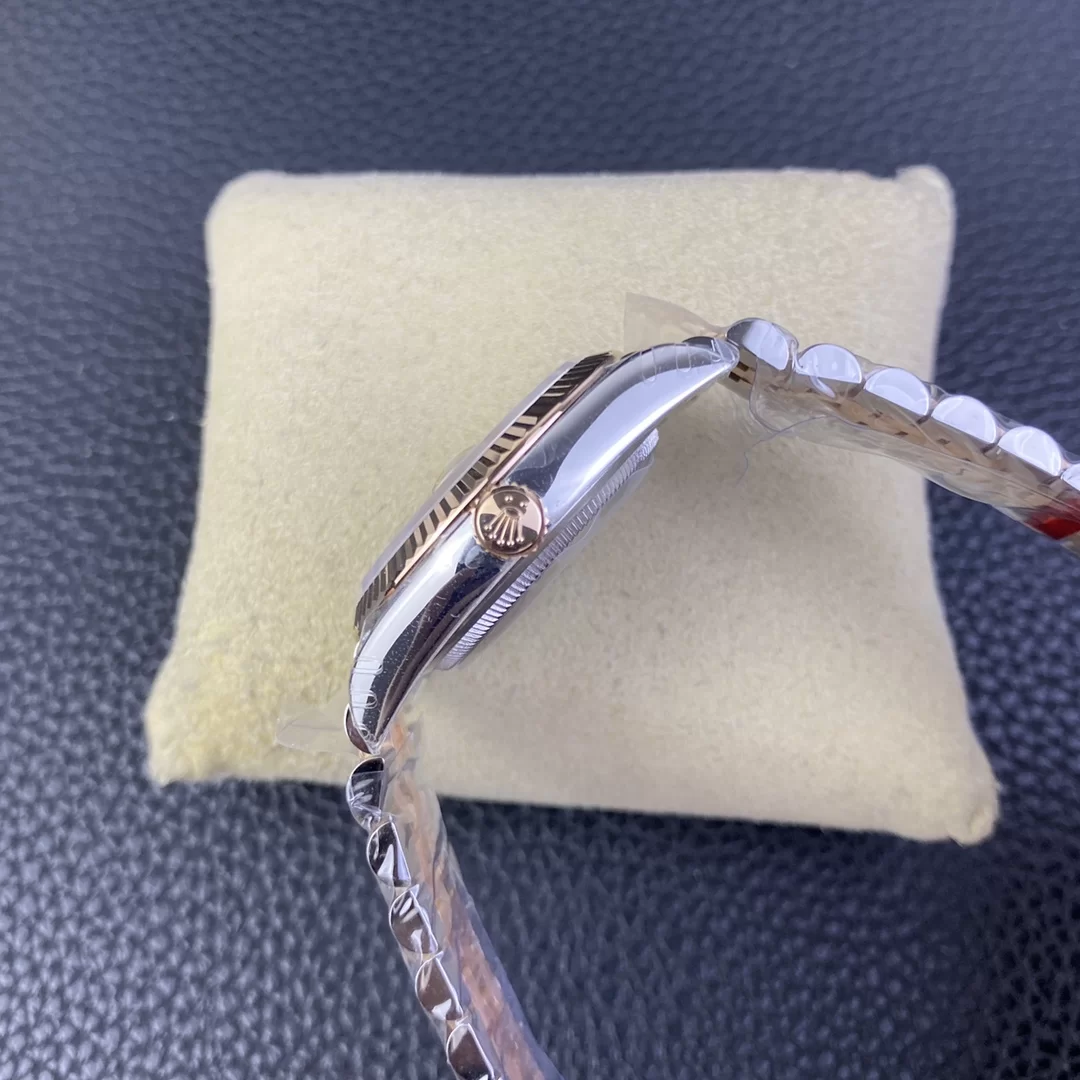 GYL Rolex Datejust 36mm Two-Tone Rose Gold Silver Fluted Motif Diamond Dial Jubilee Bracelet (126231) 11 Super Clone – DD3235 Movement-GYL-GaiYalun