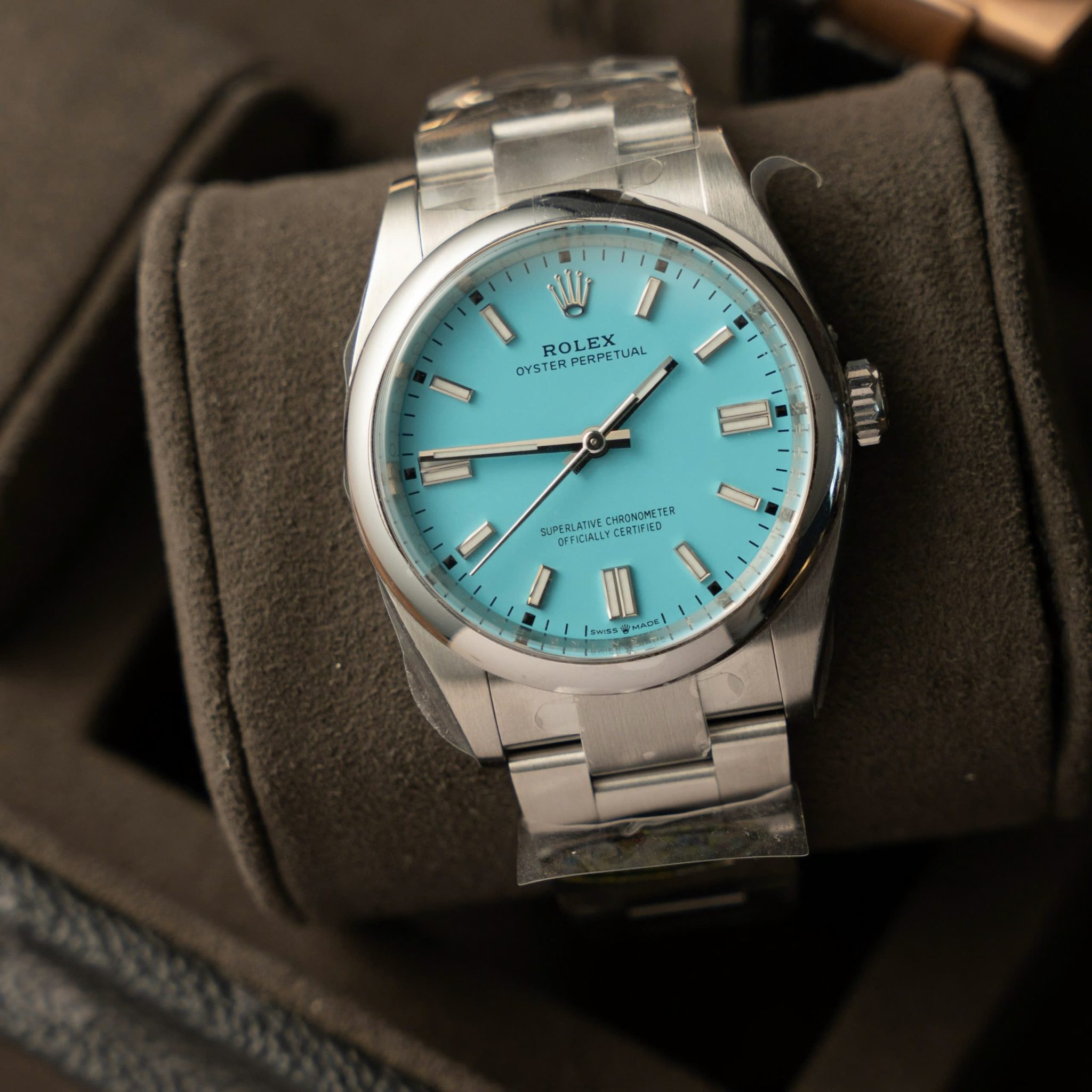 GYL Rolex Oyster Perpetual 41 124300 Turquoise Blue Dial Best Replica VSF-GYL-GaiYalun