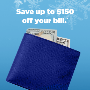 Save up to 150 USD off your bill