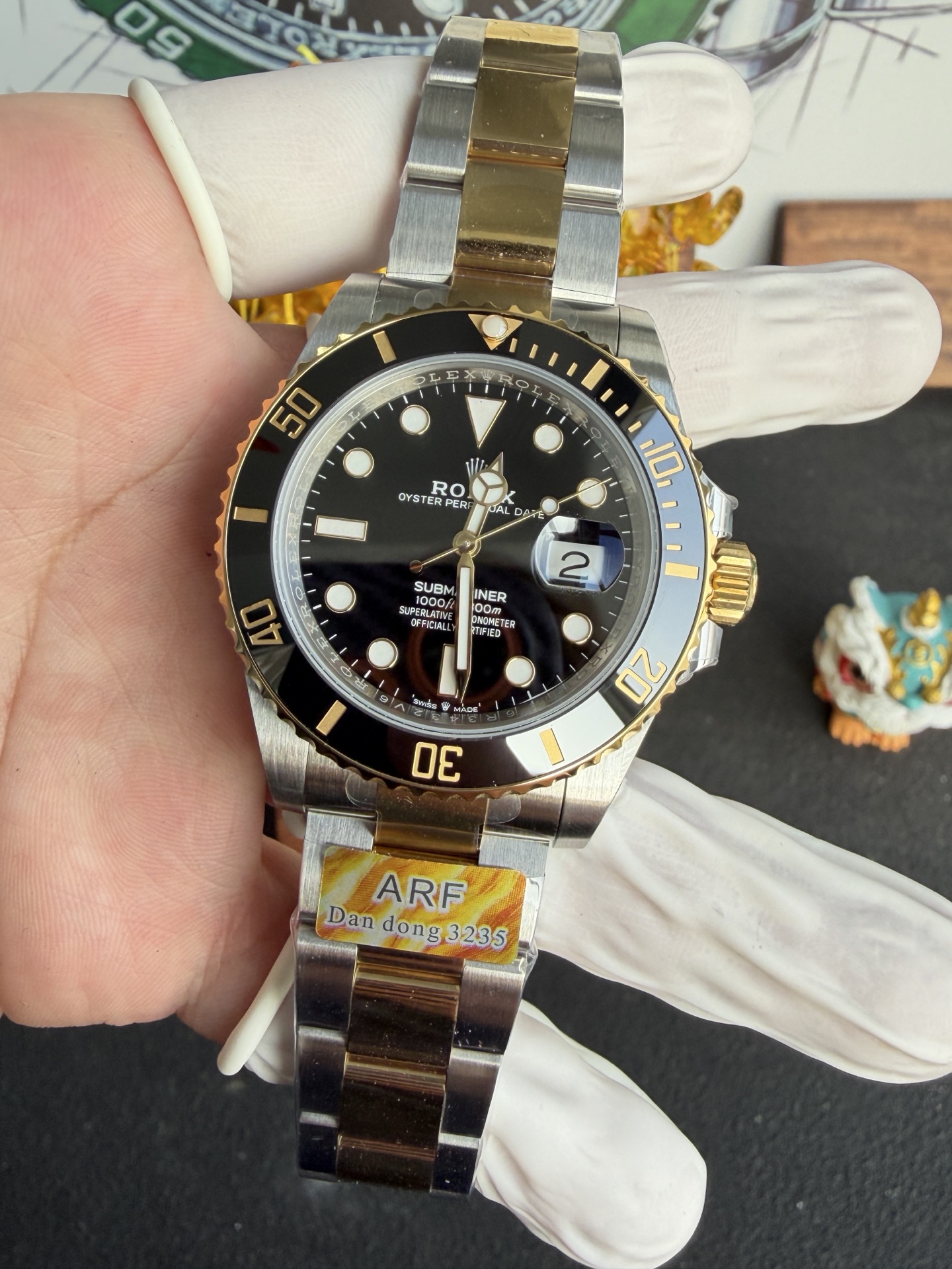 GYL Rolex Submariner Date 126613LN Two Tone Yellow Gold Black Dial 175g 1:1 Super Clone ARF 41mm-GYL-GaiYalun