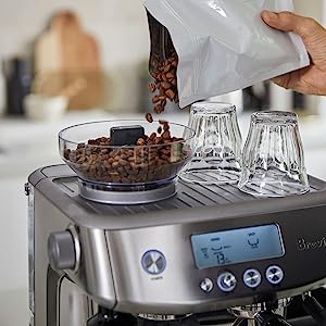 Integrated Conical Burr Grinder, breville, espresso machine, coffee maker, automatic, coffee beans