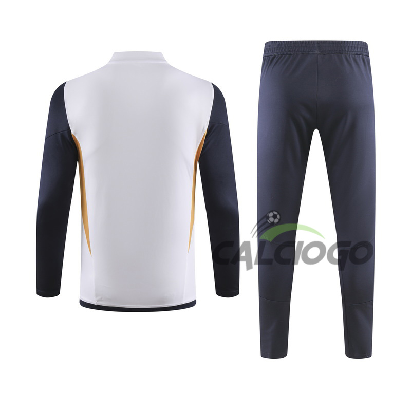 Tuta Real Madrid Felpa Zips Top Pantaloni 2023-2024
