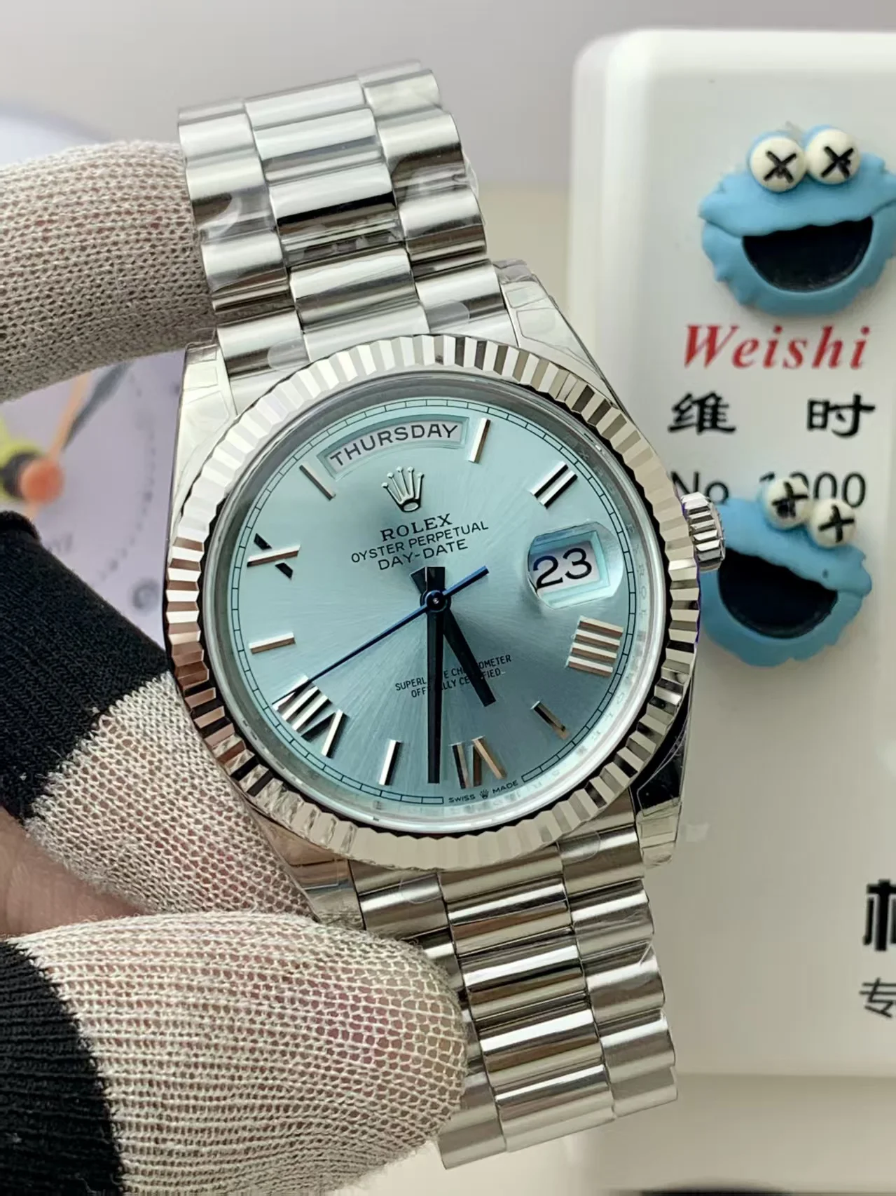 GYL Rolex Day-Date 40 Platinum Ice Blue Dial (228236) 11 Super Clone – DD3255 Movement-GYL-GaiYalun