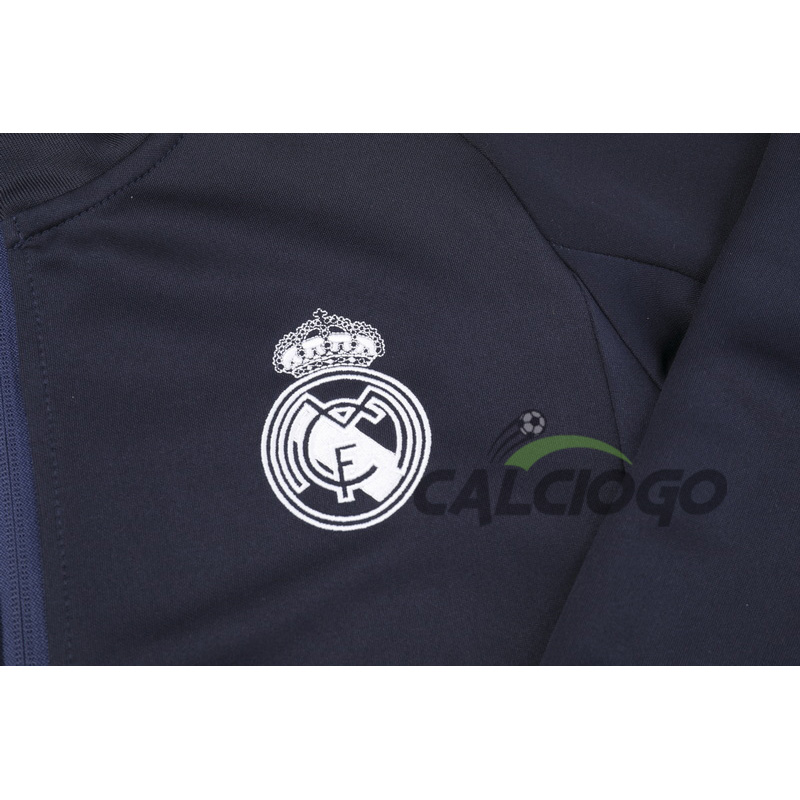 Tuta Real Madrid Felpa Zips Blu Top 2023-2024
