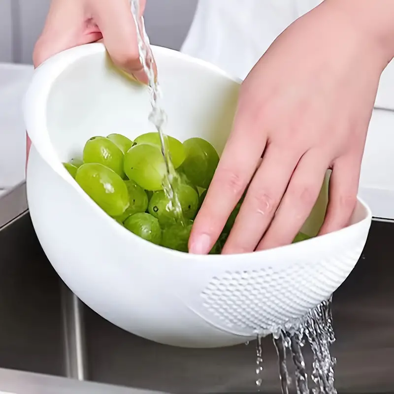 1pc 2pcs 3pcs multi functional kitchen washing basket basin drain water wash rice perfect for cleaning vegetables and fruits and more with convenient features ideal for various uses and users kitchen accessories details 3