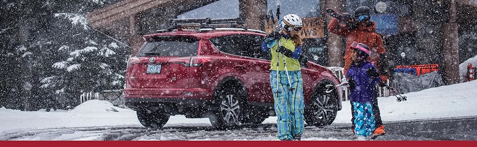 Photo of family preparing to go skiing