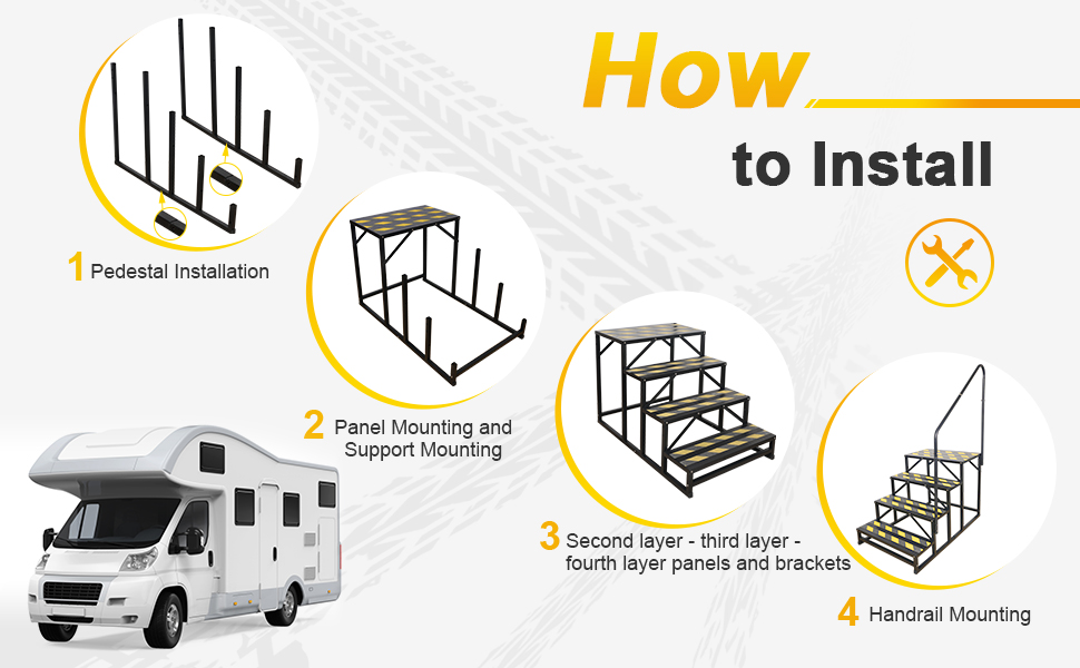 rv steps with handrails