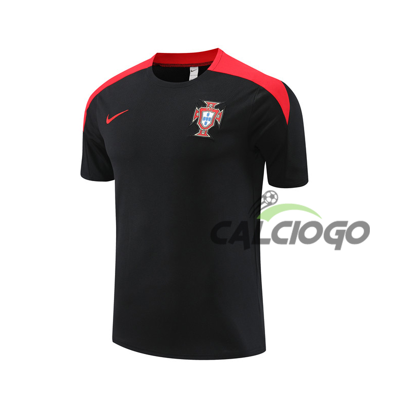 Maglia Portugal Nero Manica Corta 2024-2025
