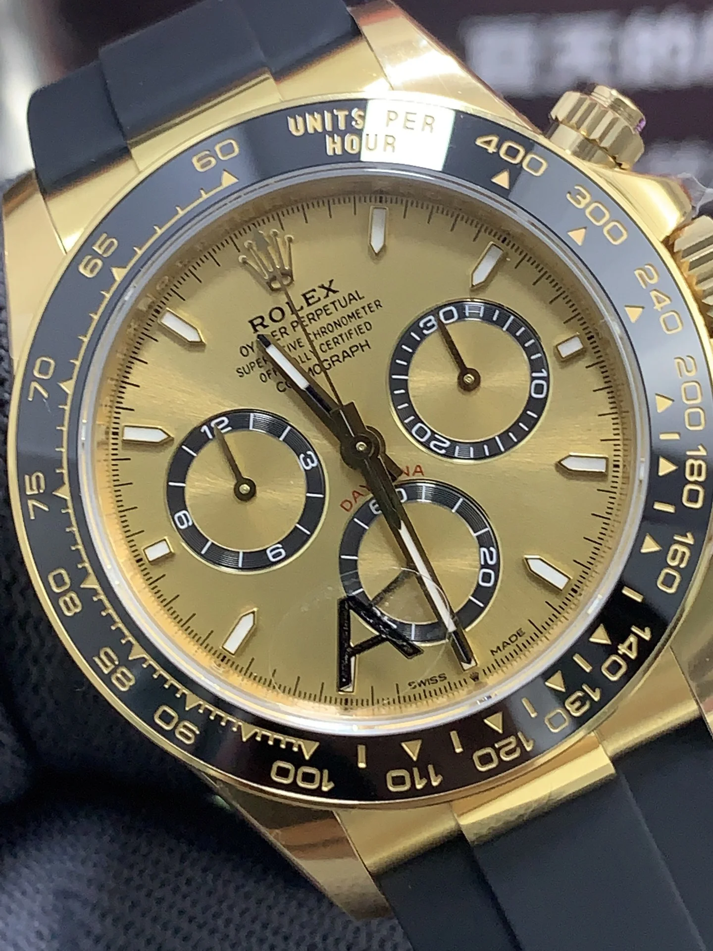 GYL Rolex Cosmograph Daytona 40mm “Pikachu” Champagne Dial Yellow Gold Rubber Strap (126518LN) 11 Super Clone – DD4131 Movement-GYL-GaiYalun