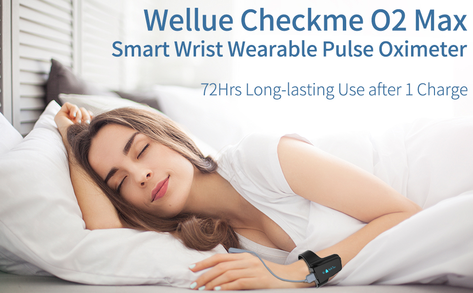 wellue checkmeO2 max smart wrist pulse oximeter