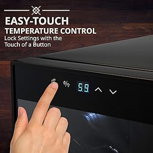 Ivation wine cooler easy touch control