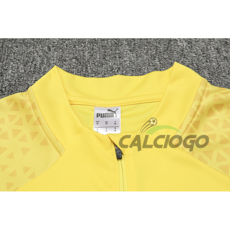 Tuta Calcio Dortmund Felpa Zips Giallo 2023-2024