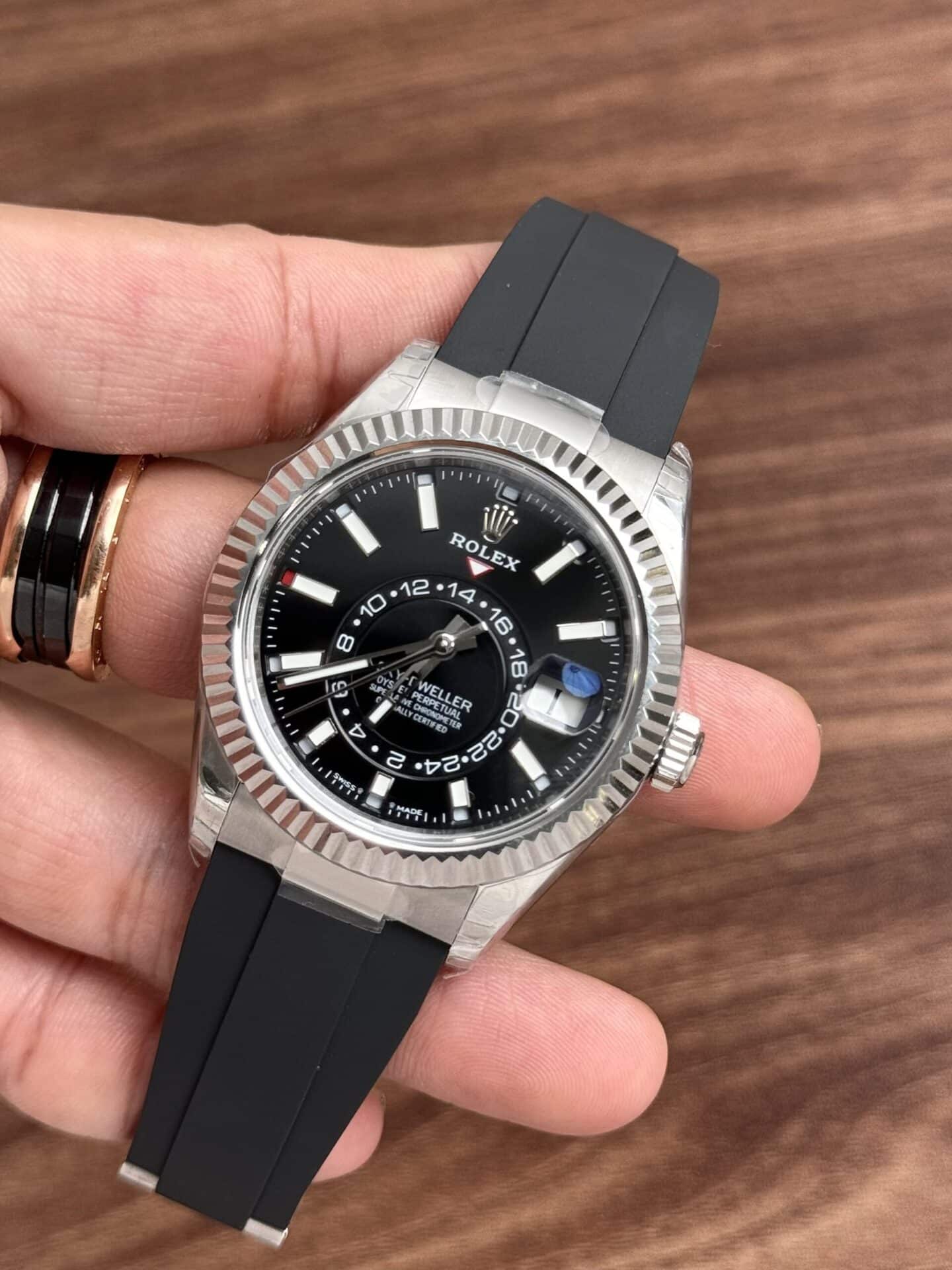 GYL Rolex Sky-Dweller 326934 Black Dial Rubber Strap Best Replica 42mm-GYL-GaiYalun