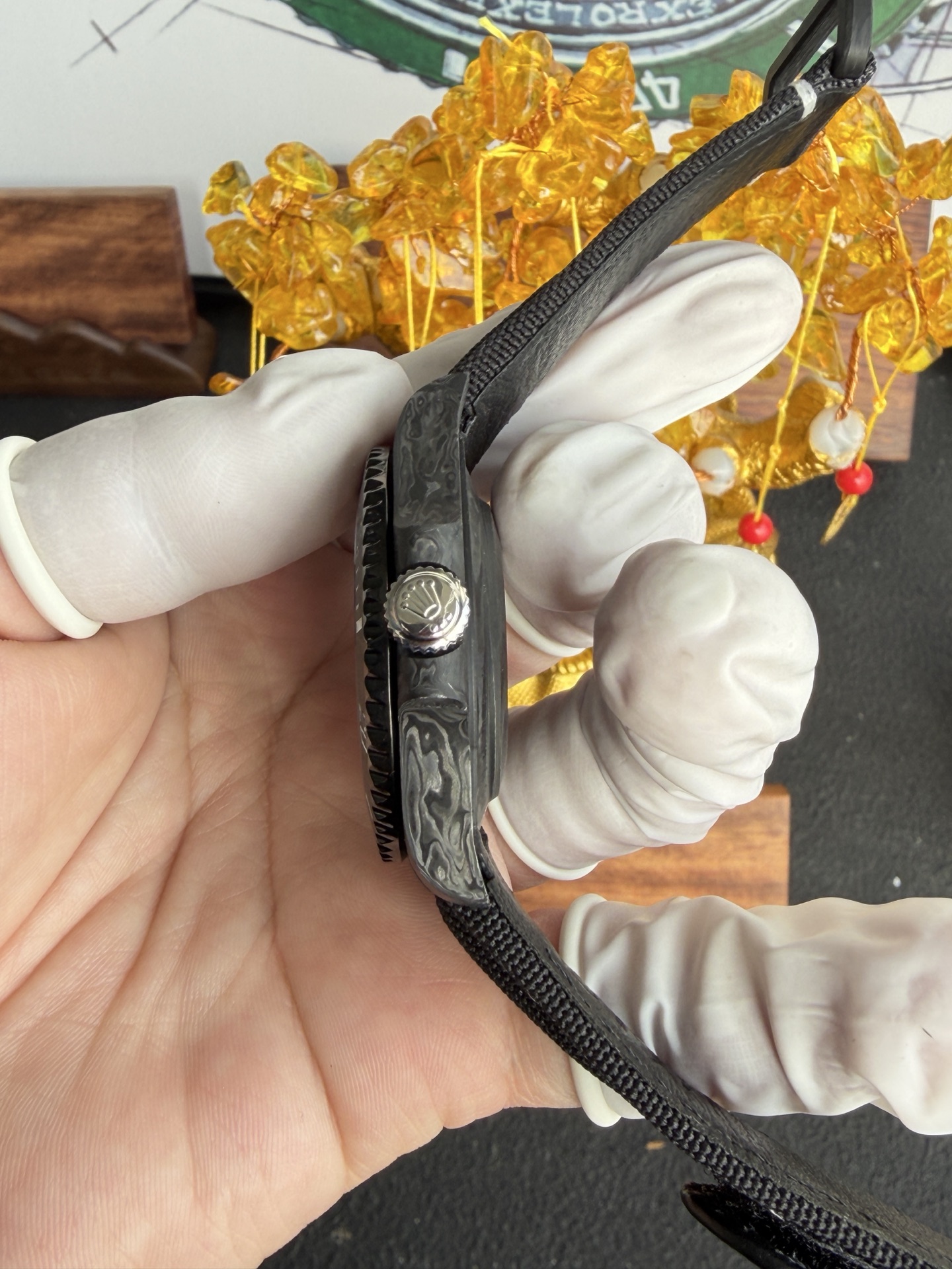GYL Rolex Submariner Skeletonized Movement Zif Remould Black Carbon Fiber Textile Strap 1:1 Best Replica 41mm-GYL-GaiYalun