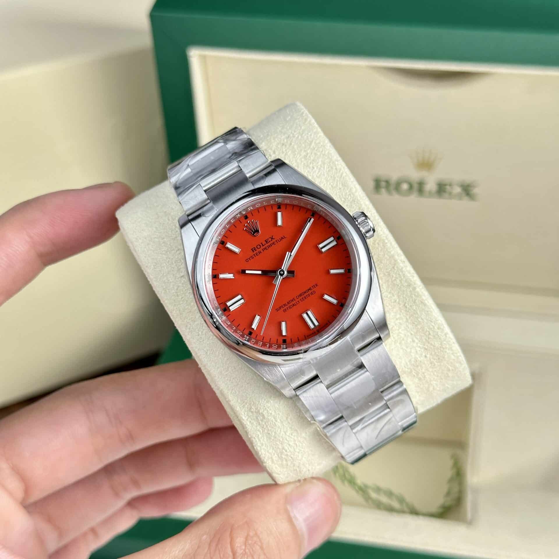 GYL Rolex Oyster Perpetual 41 124300-0007 Red Coral Dial Top Quality Replica Clean Factory-GYL-GaiYalun