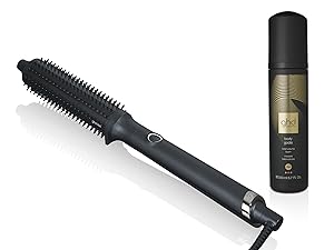 ghd rise volumizing hot brush with body goals total volume foam to make a killer combo