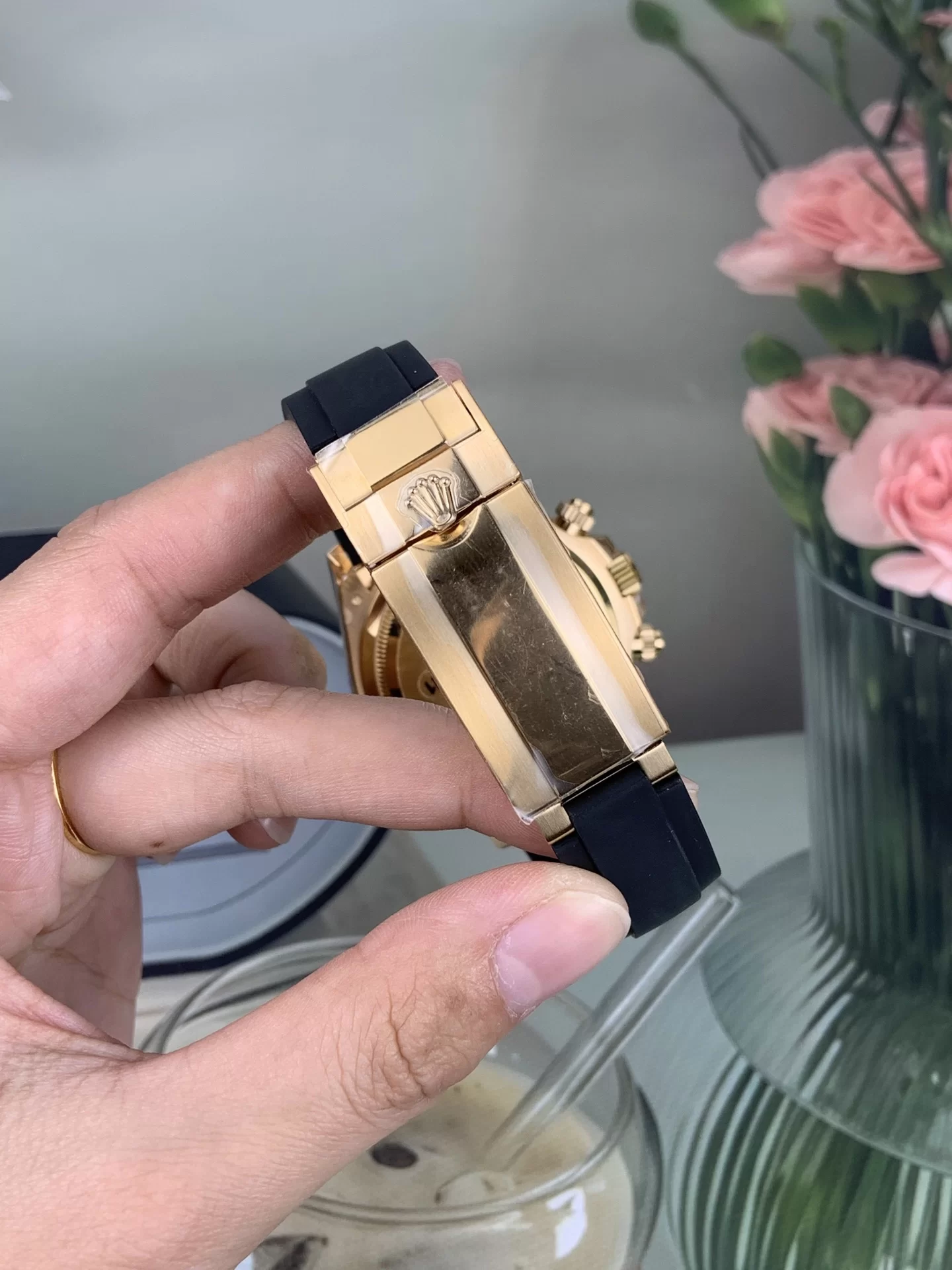 GYL Rolex Cosmograph Daytona Yellow Gold “Shawn Yue” Champagne Dial Rubber Strap (126518LN) 11 Super Clone – DD4131 Movement-GYL-GaiYalun