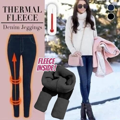 Fleece denim jeggings online