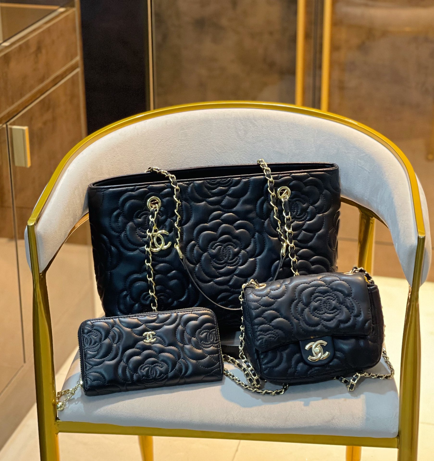 【CHANEL】定番人気♪ ミニ マトラッセ☆CHANEL☆Mini Flap Bag3点セット お得