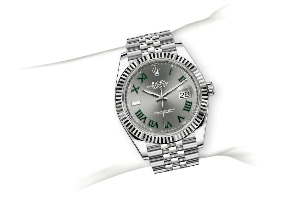 Rolex Datejust in White Rolesor - combination of Oystersteel and white gold M126334-0022 at J. Licht & Sons Rolex Boutique