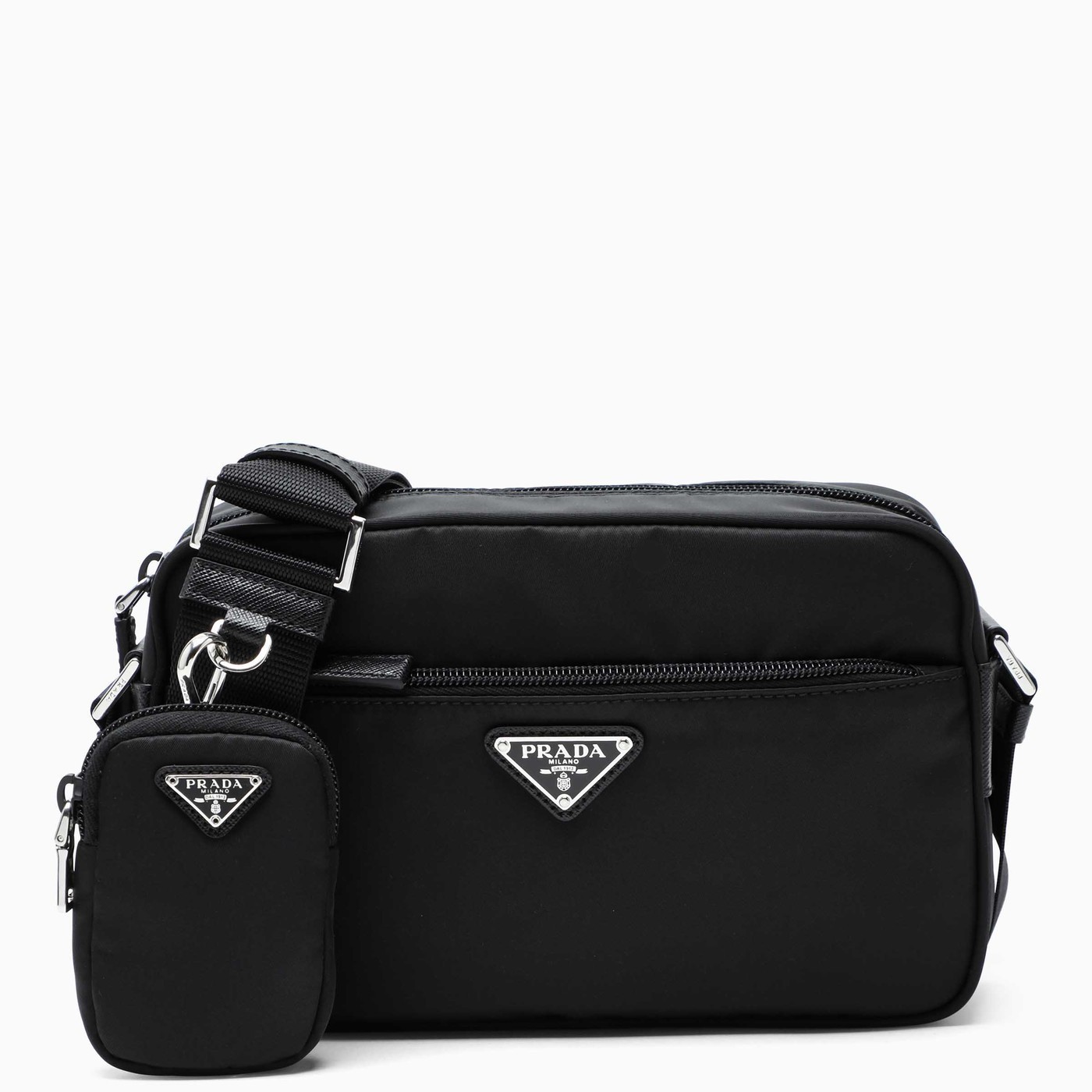 PRADA プラダ RE NYLON ロゴ ミニポーチ付き クロスボディバッグ