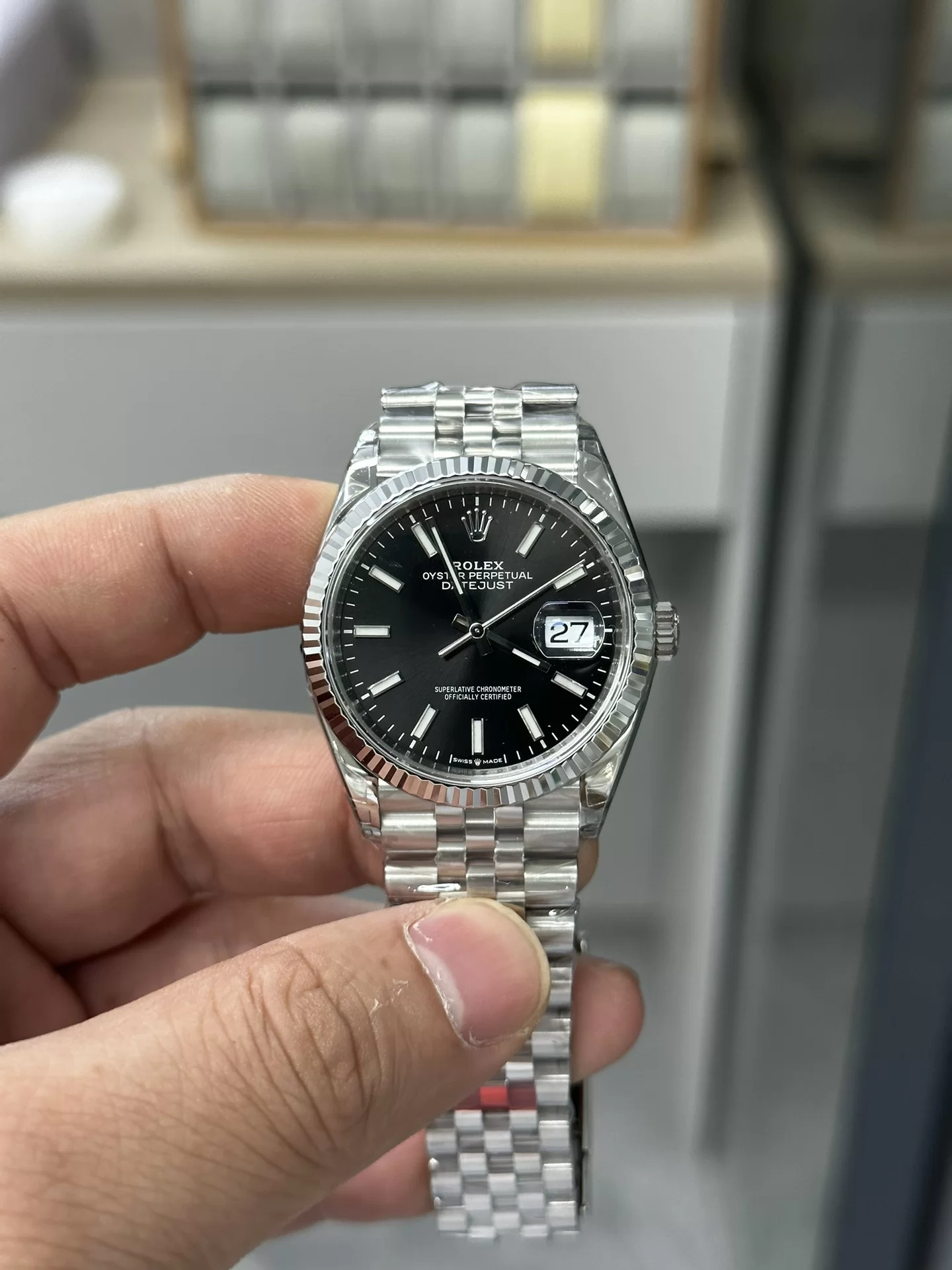 GYL Rolex Datejust 36mm Bright Black Dial Fluted Bezel Jubilee Bracelet (126234) 11 Super Clone – DD3235 Movement-GYL-GaiYalun