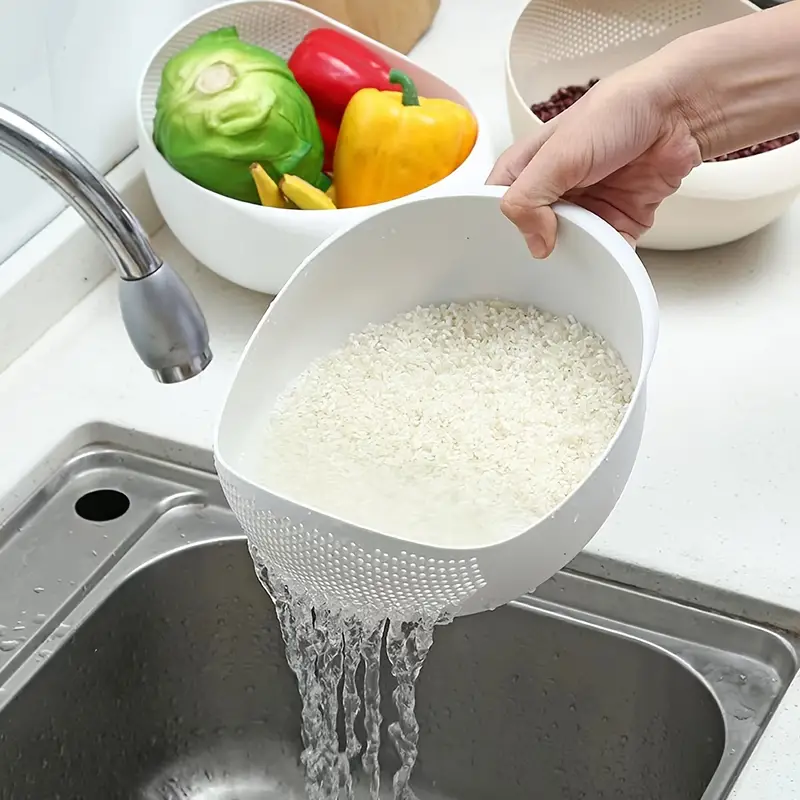 1pc 2pcs 3pcs multi functional kitchen washing basket basin drain water wash rice perfect for cleaning vegetables and fruits and more with convenient features ideal for various uses and users kitchen accessories details 6